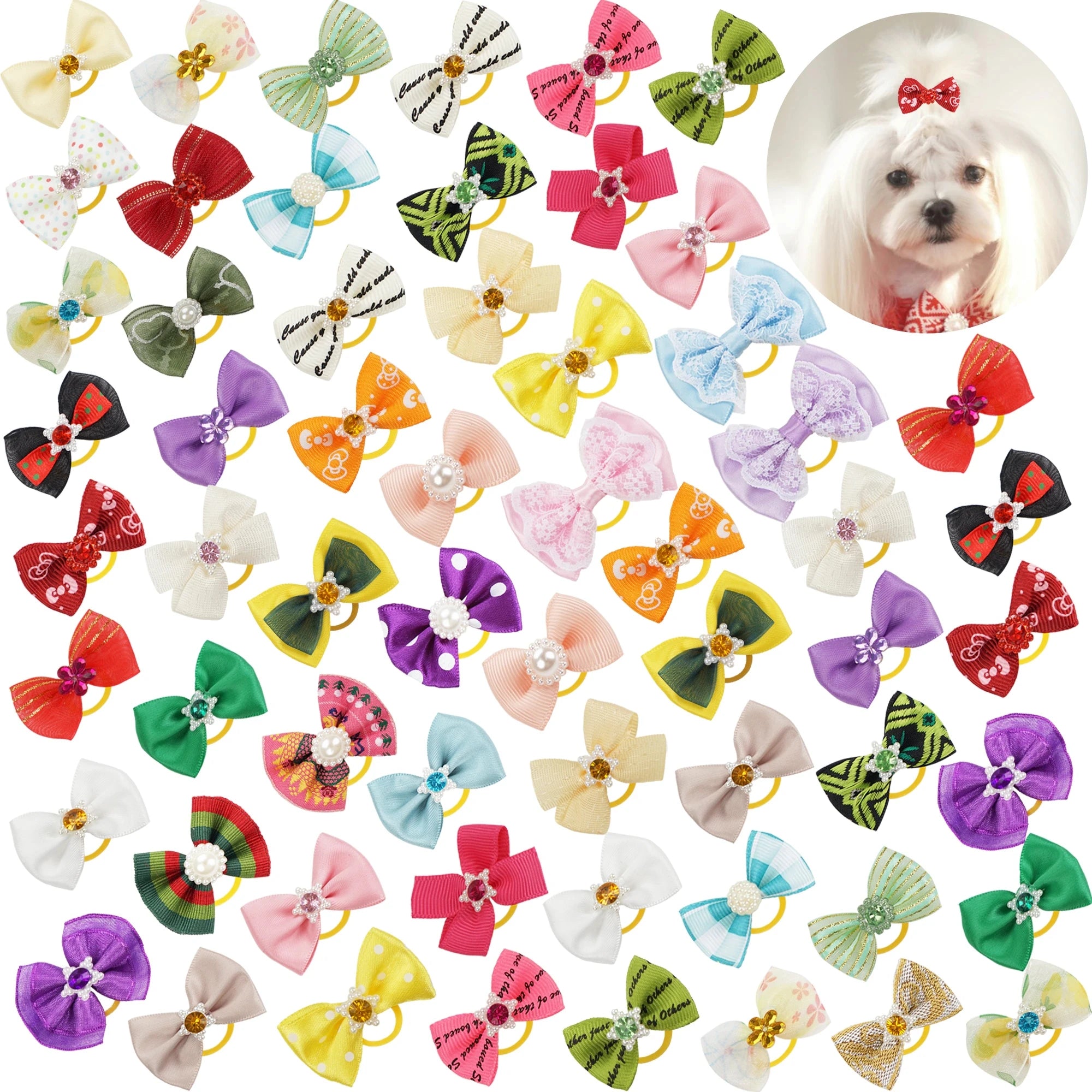 Dog Grooming Bows CatHair Bows Small Pog Grooming Accessories Dog Hair