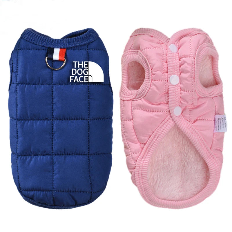 Designer Trendy Dog Clothes Winter Warm Pet Coat Small Medium Dog Face