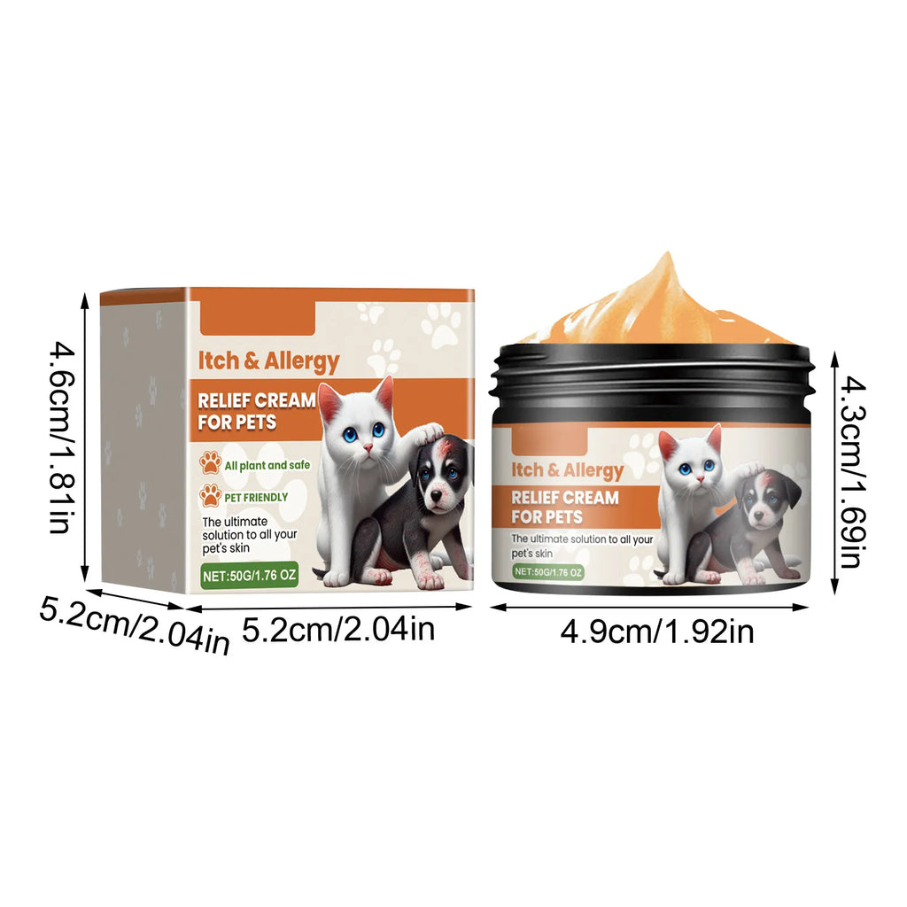 Pet Allergy and Itch Relief Cream for Dogs Cats Skin Health Care Cream