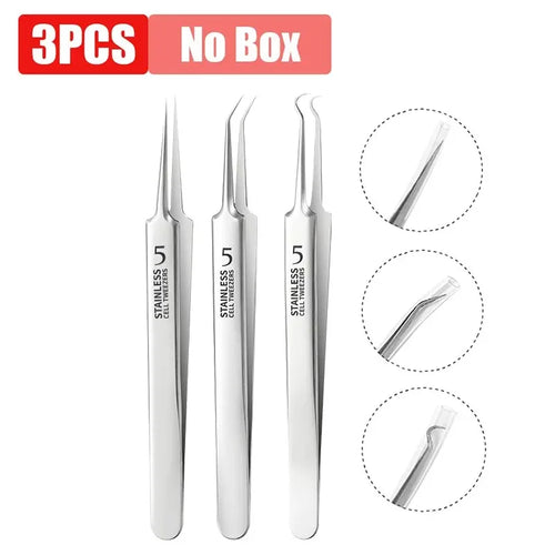1/3/8pcs Stainless Steel Blackhead Removal Tool Set, Blackhead Clip,