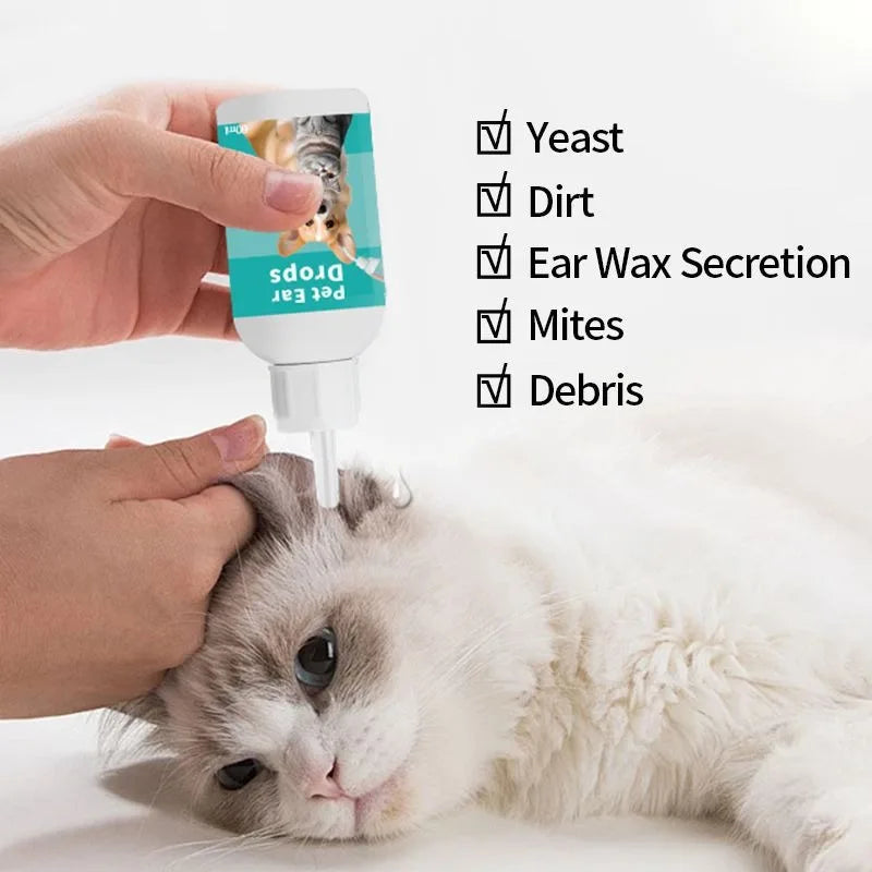Pet ear wash Cats and dogs ear water cleaning ear mite ear drops ear