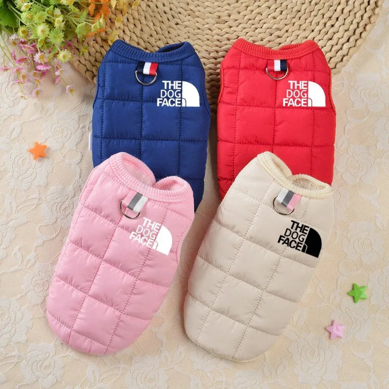 Designer Trendy Dog Clothes Winter Warm Pet Coat Small Medium Dog Face
