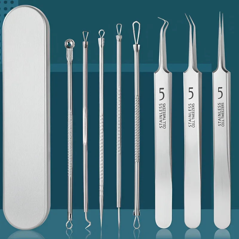 1/3/8pcs Stainless Steel Blackhead Removal Tool Set, Blackhead Clip,