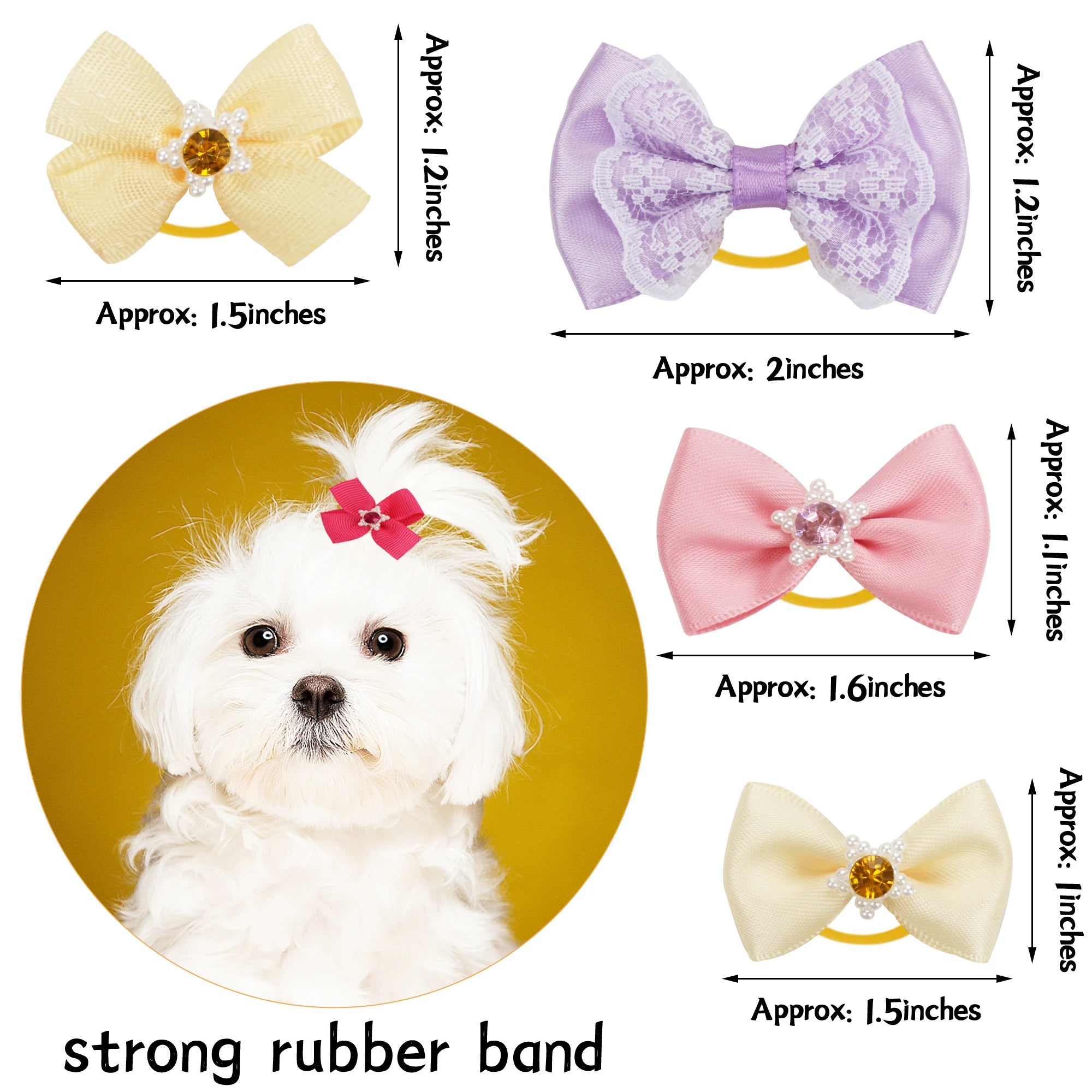 Dog Grooming Bows CatHair Bows Small Pog Grooming Accessories Dog Hair