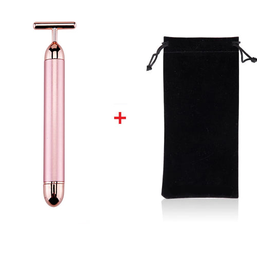 24k Gold Face Lift Bar Roller Vibration Slimming Massager Facial Stick