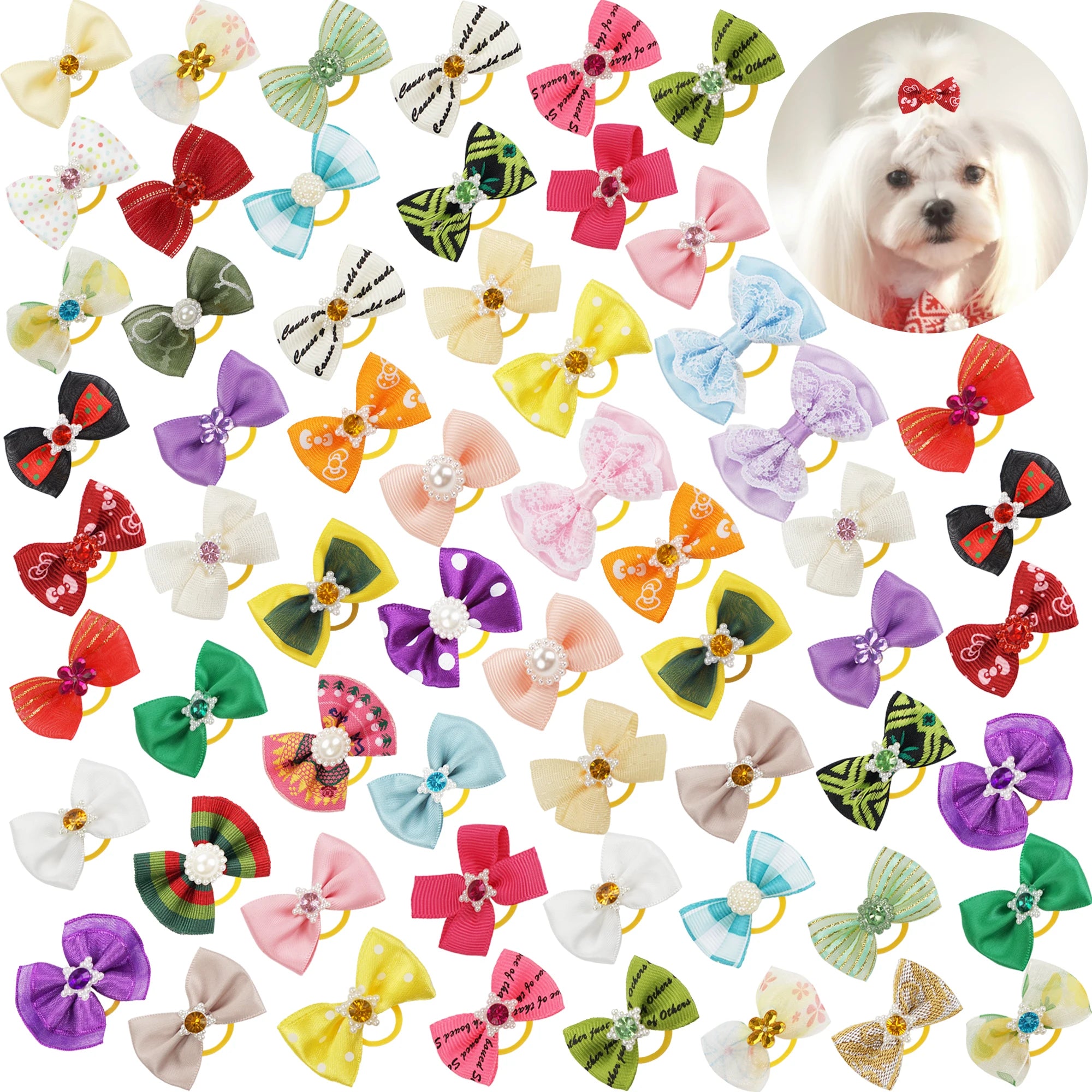 Dog Grooming Bows CatHair Bows Small Pog Grooming Accessories Dog Hair