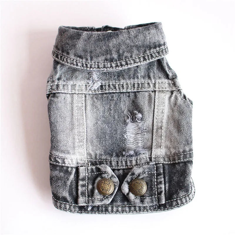 Thin pet dog coat Cool Dog Jeans Jacket for small medium dogs fashion