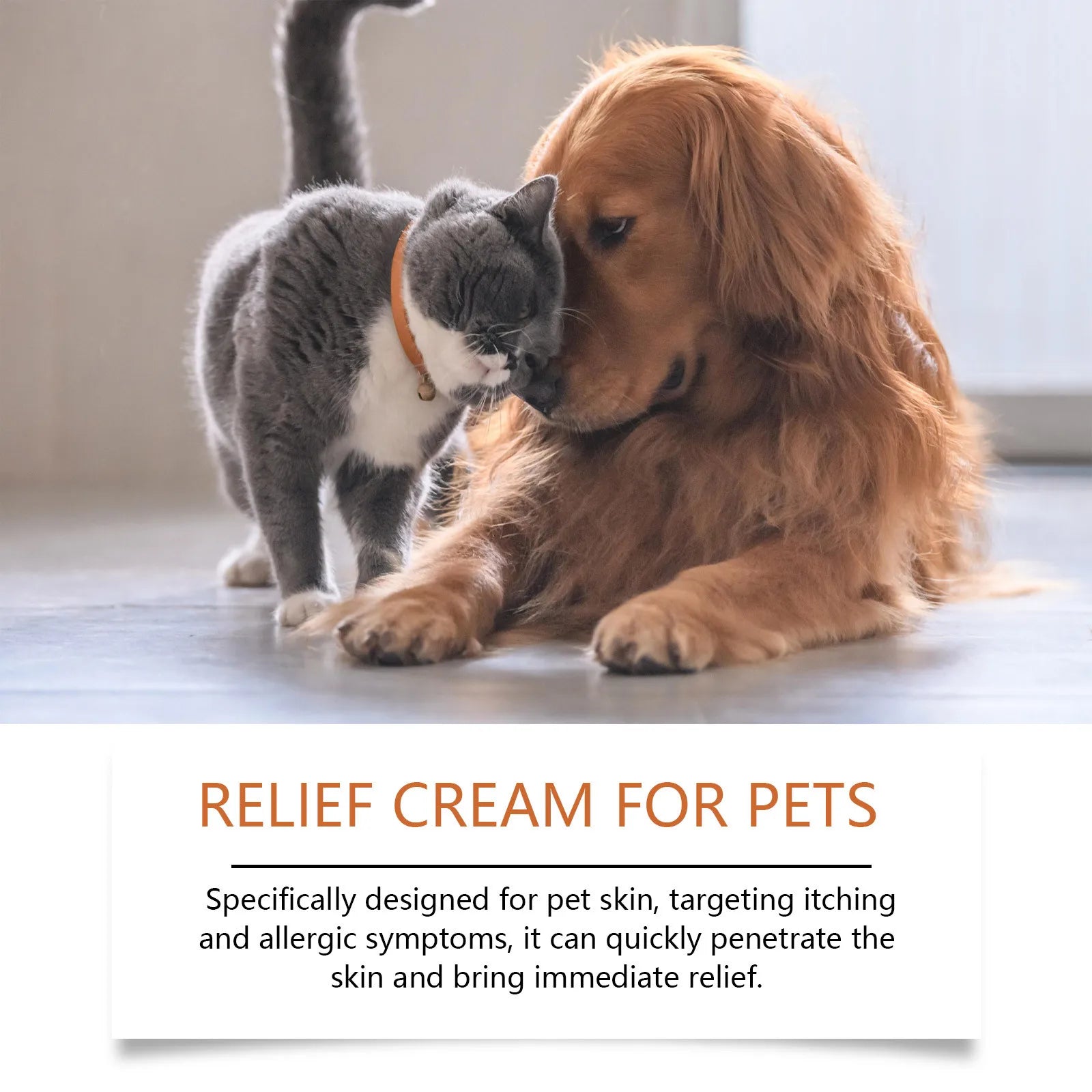 Pet Allergy and Itch Relief Cream for Dogs Cats Skin Health Care Cream