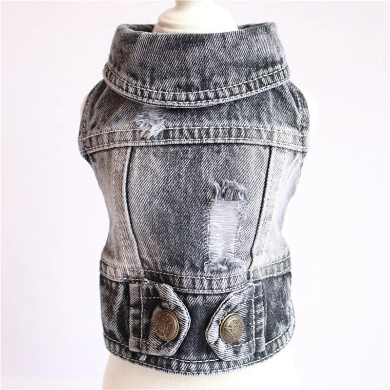 Thin pet dog coat Cool Dog Jeans Jacket for small medium dogs fashion